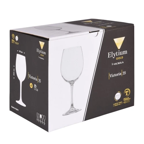 Vicrila Verres à Vin Boîte De 6 Verres à Pied Trempés 35 Cl Transparent 2 Vicrila Verres à Vin Boîte De 6 Verres à Pied Trempés 35 Cl Transparent – Image 2