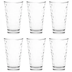 Maisons Du Monde Verres à Eau Chope En Verre Façon Nid D'abeilles - Lot De 6