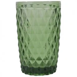 Sibo Homeconcept Verres à Eau Chope En Verre Pressé Vert 34 Cl - Lot De 6