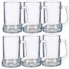 Wadiga Verres De Bar Chopes à Bière En Verre Avec Poignées 380ml - Lot De 6
