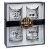 Maisons Du Monde Verres De Bar Coffret 4 Verres à Whisky En Verre Imprimé