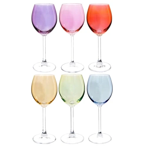 Maisons Du Monde Verres à Vin Coffret 6 Verres à Pied En Verre Multicolore 1 Maisons Du Monde Verres à Vin Coffret 6 Verres à Pied En Verre Multicolore