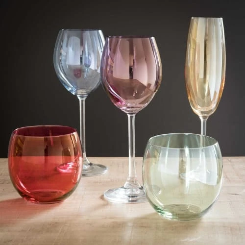 Maisons Du Monde Verres à Vin Coffret 6 Verres à Pied En Verre Multicolore 2 Maisons Du Monde Verres à Vin Coffret 6 Verres à Pied En Verre Multicolore – Image 2