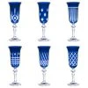 Table Passion Flutes Et Coupes De Champagne Coffret De 6 Flûtes 15 Cl En Cristal Taillé Bleu