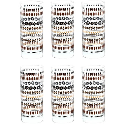 Maisons Du Monde Verres à Eau Coffret Verres (x6) Et Support Paillote En Bois Beige Et Métal Noir 2 Maisons Du Monde Verres à Eau Coffret Verres (x6) Et Support Paillote En Bois Beige Et Métal Noir – Image 2