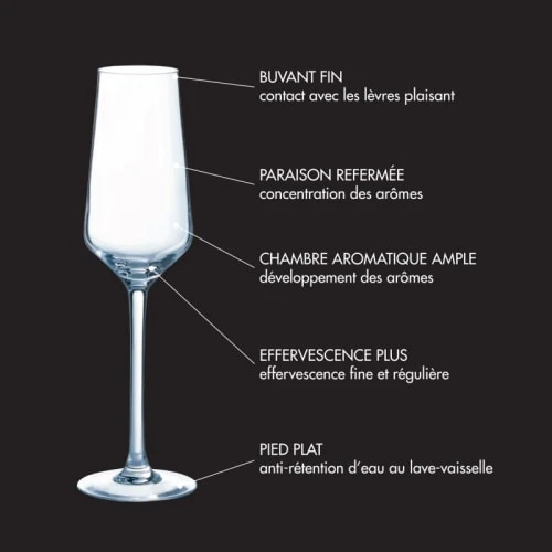 Couzon Flutes Et Coupes De Champagne Flûte à Champagne 23cl - Lot De 4 2 Couzon Flutes Et Coupes De Champagne Flûte à Champagne 23cl - Lot De 4 – Image 2