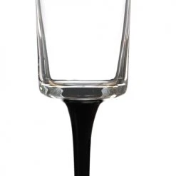 Sibo Homeconcept Flutes Et Coupes De Champagne Flûte à Champagne En Verre Soufflé Bouche Noir 18 Cl - Lot De 6