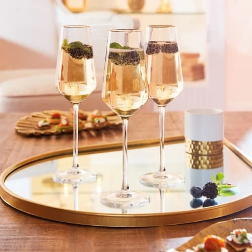 Cristal D’Arques Flutes Et Coupes De Champagne Flûte Bord Or 21cl - Lot De 4 2 Cristal D’Arques Flutes Et Coupes De Champagne Flûte Bord Or 21cl - Lot De 4 – Image 2