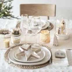 Maisons Du Monde Vaisselle De Noël Flûte En Verre Bordure Dorée - Lot De 6 -Verres Soldes Boutique flute en verre bordure doree 1000 14 7 186147 8
