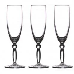 Wadiga Flutes Et Coupes De Champagne Flûtes à Champagne En Verre Transparent 17cl - Lot De 3