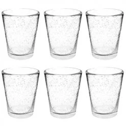 Maisons Du Monde Verres à Eau Gobelet En Verre Bullé - Lot De 6