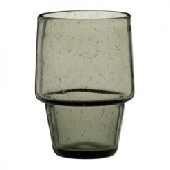 Maisons Du Monde Verres à Eau Gobelet En Verre Bullé Teinté Gris - Lot De 4