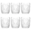 Maisons Du Monde Verres à Eau Gobelet En Verre Ciselé Motif Floral - Lot De 6