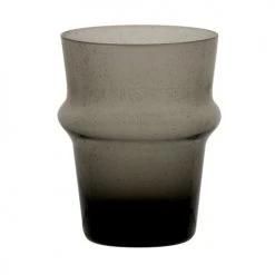 Maisons Du Monde Verres à Eau Gobelet En Verre Fumé Bullé Gris Nuage - Lot De 6