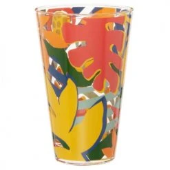 Maisons Du Monde Verres à Eau Gobelet En Verre Motif Végétal Multicolore - Lot De 6