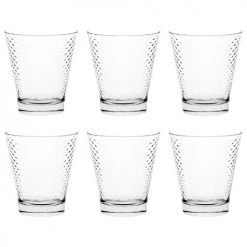 Maisons Du Monde Verres à Eau Gobelet En Verre Pressé - Lot De 6