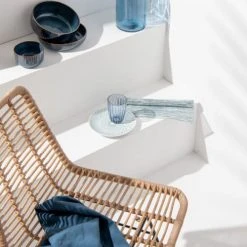 Maisons Du Monde Verres à Eau Gobelet En Verre Teinté Bleu Gris Motifs Traits Blancs - Lot De 6 -Verres Soldes Boutique gobelet en verre teinte bleu gris motifs traits blancs 1000 8 34 214956 3