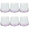 Maisons Du Monde Verres à Eau Gobelet En Verre Tie And Dye Rose - Lot De 6