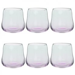 Maisons Du Monde Verres Ă Eau Gobelet En Verre Tie And Dye Rose - Lot De 6