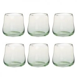 Maisons Du Monde Verres à Eau Gobelet En Verre Tie And Dye Vert - Lot De 6