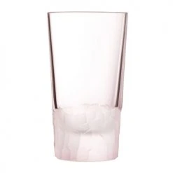 Cristal D’Arques Verres à Eau Gobelet Forme Haute 33cl Rose - Lot De 6