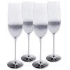 Kare Design Flutes Et Coupes De Champagne Lot De 4 - Flûte à Champagne En Verre Argenté
