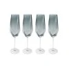 Kare Design Flutes Et Coupes De Champagne Lot De 4 - Flûte à Champagne En Verre Fumé