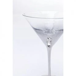 Kare Design Verres De Bar Lot De 4 - Verre à Cocktail En Verre Argenté -Verres Soldes Boutique lot de 4 verre a cocktail en verre argente 2