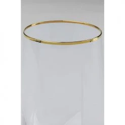 Kare Design Verres à Eau Lot De 4 - Verre à Eau En Verre Bord Doré -Verres Soldes Boutique lot de 4 verre a eau en verre bord dore 3
