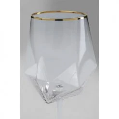 Kare Design Verres à Vin Lot De 4 - Verre à Vin En Verre Bord Doré -Verres Soldes Boutique lot de 4 verre a vin en verre bord dore 3