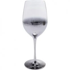 Kare Design Verres à Vin Lot De 4 - Verre à Vin En Verre Transparent Et Argenté -Verres Soldes Boutique lot de 4 verre a vin en verre transparent et argente 3