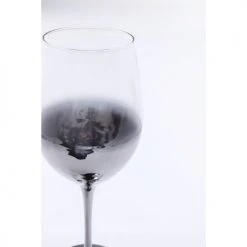 Kare Design Verres à Vin Lot De 4 - Verre à Vin En Verre Transparent Et Argenté -Verres Soldes Boutique lot de 4 verre a vin en verre transparent et argente 4