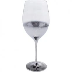 Kare Design Verres à Vin Lot De 4 - Verre à Vin Rouge En Verre Argenté -Verres Soldes Boutique lot de 4 verre a vin rouge en verre argente 2
