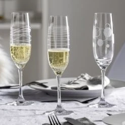 Verres Soldes Boutique -Verres Soldes Boutique lot de 6 coupes a champagne gravees 630ml verre transparent 1