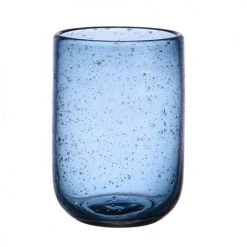 Table Passion Verres à Eau Lot De 6 - Gobelet Bullé 25 Cl En Verre Bleu