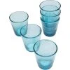 Kare Design Verres à Eau Lot De 6 - Verre à Eau En Verre Bleu à Bulles