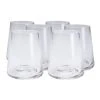 Kare Design Verres à Eau Lot De 6 - Verre à Eau En Verre Transparent Texturé