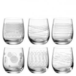 Leonardo Verres à Vin Lot De 6 Verres à Eau Gravés 360ml Verre Transparent