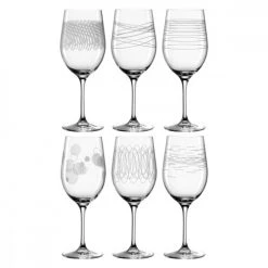 Leonardo Lot De 6 Verres à Vin Gravés 430ml Verre Transparent