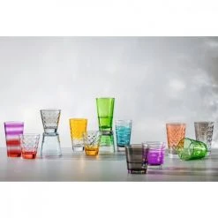 Leonardo Verres à Vin Lot De 6 Verres Colorés 215ml Verre Multicolore -Verres Soldes Boutique lot de 6 verres colores 215ml verre multicolore 2