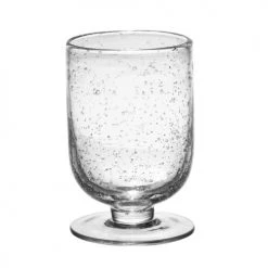 Table Passion Verres à Vin Lot De 6 - Verrre à Pied Bullé 25 Cl En Verre Transparent