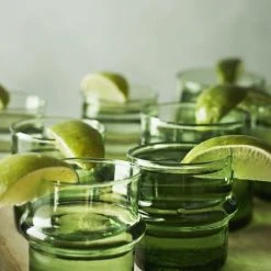 Madam Stoltz Verres à Eau Petit Verre à Eau En Verre Vert -Verres Soldes Boutique petit verre a eau en verre vert 2