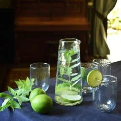 Maison Tilleul Verres à Eau Set 4 Verres Gobelet Verre Pommelé Transparent -Verres Soldes Boutique set 4 verres gobelet verre pommele transparent 2