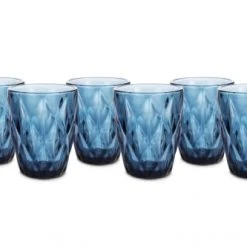 Verres Soldes Boutique -Verres Soldes Boutique set de verre 6 pieces bleu oe 8cm 1
