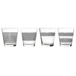 Salt&Pepper Verres à Eau Verre 26,5cl 4 Pièces Gris