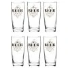Maisons Du Monde Verres De Bar Verre à Bière En Verre Imprimé Noir Et Doré - Lot De 6