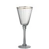 Wadiga Verres à Eau Verre à Eau En Verre Transparent Et Liseré Doré 40cl