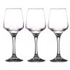 Wadiga Verres à Eau Verre à Eau Sur Pied En Verre Transparent 33cl - Lot De 3
