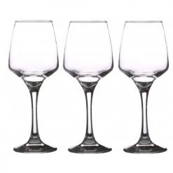 Wadiga Verres à Eau Verre à Eau Sur Pied En Verre Transparent 33cl - Lot De 3