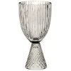 Maisons Du Monde Verres à Eau Verre à Pied Diamant En Verre Gris Fumé - Lot De 4